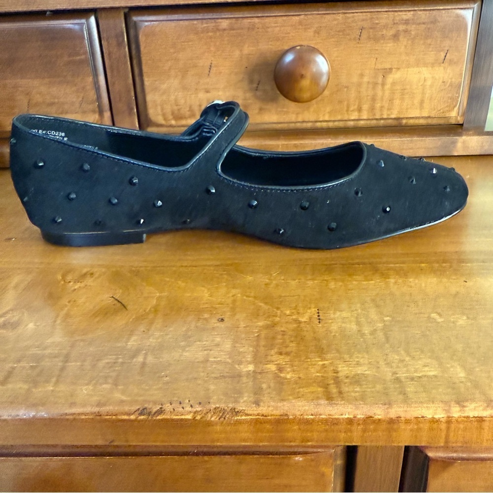 J Crew satin rhinestone Mary Jane Flats ballet buckle strap woman 7.5 classic - Picture 4 of 9